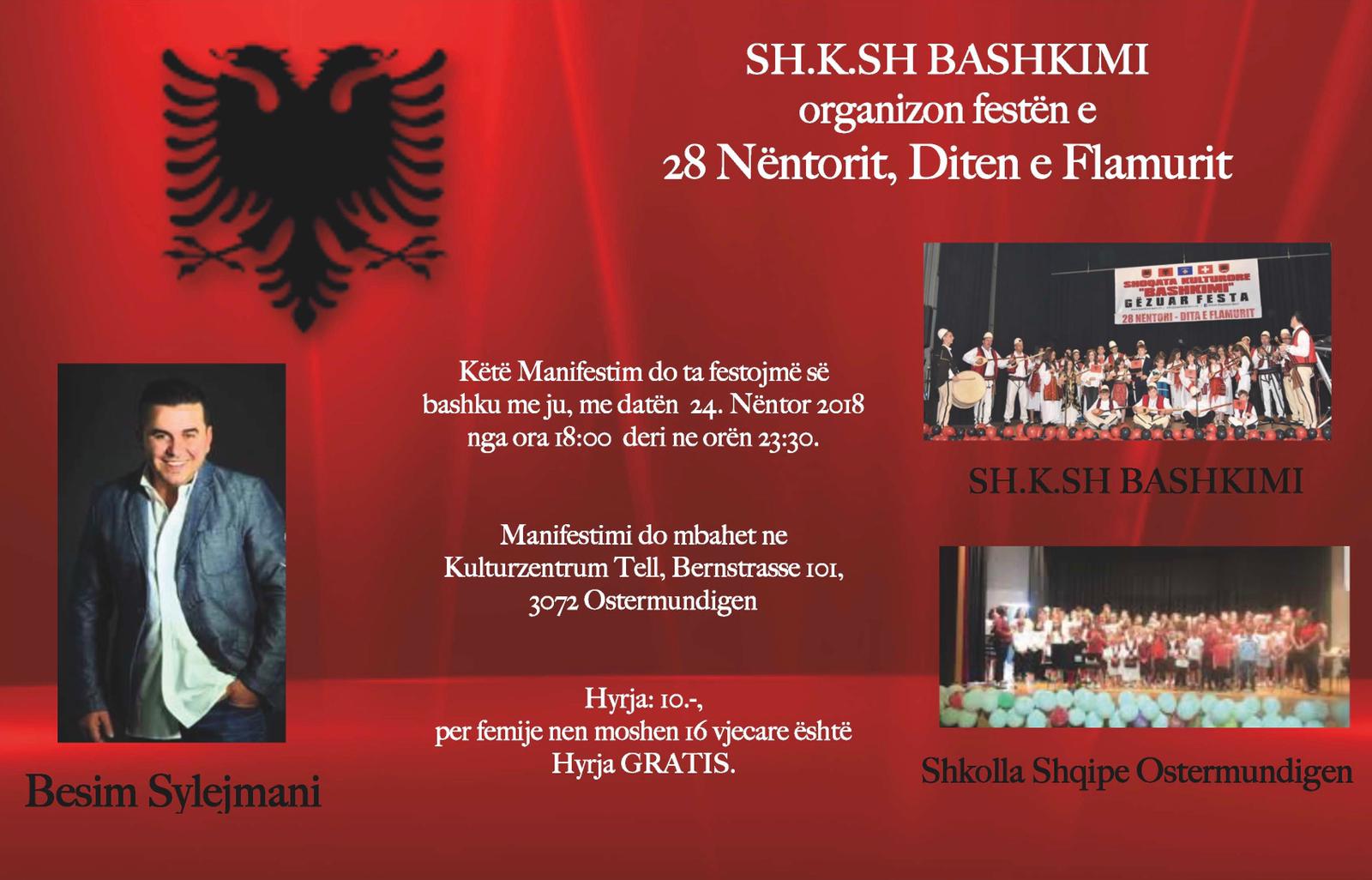 Festa Flamurit 2018 28 Nëntori 2018 28 Nentori 2018 Besim Sylejmani Bashkimi Bern 